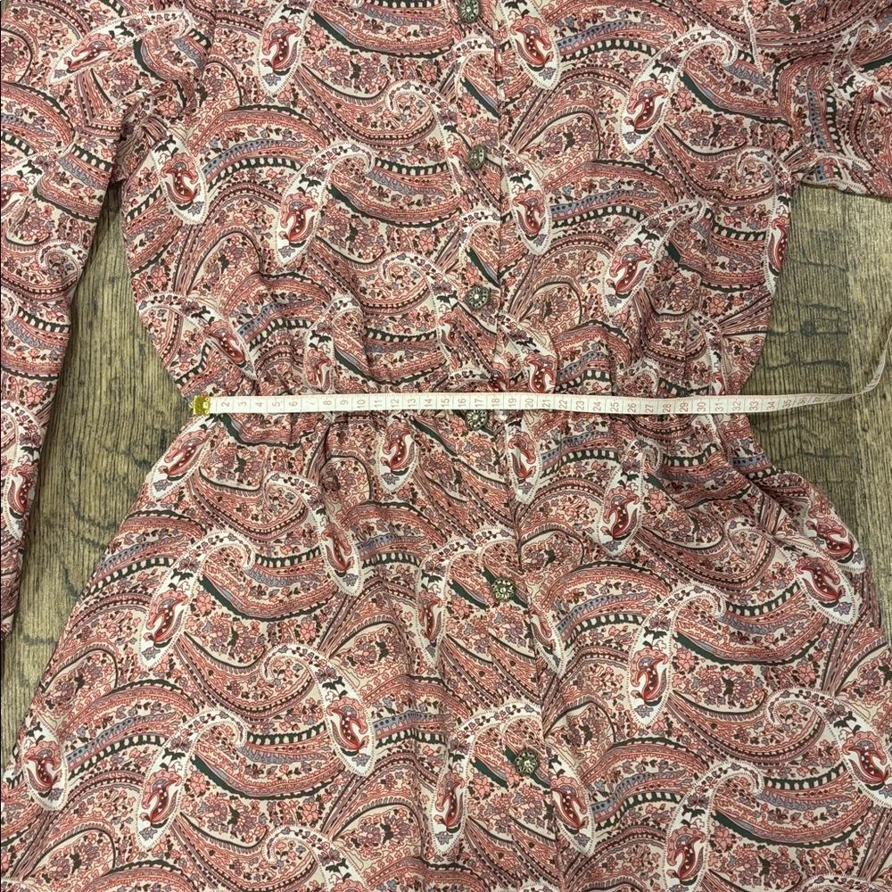 Zara Pink Paisley Long Sleeve Dress - Picture 9 of 11
